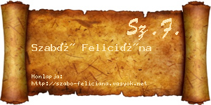 Szabó Feliciána névjegykártya